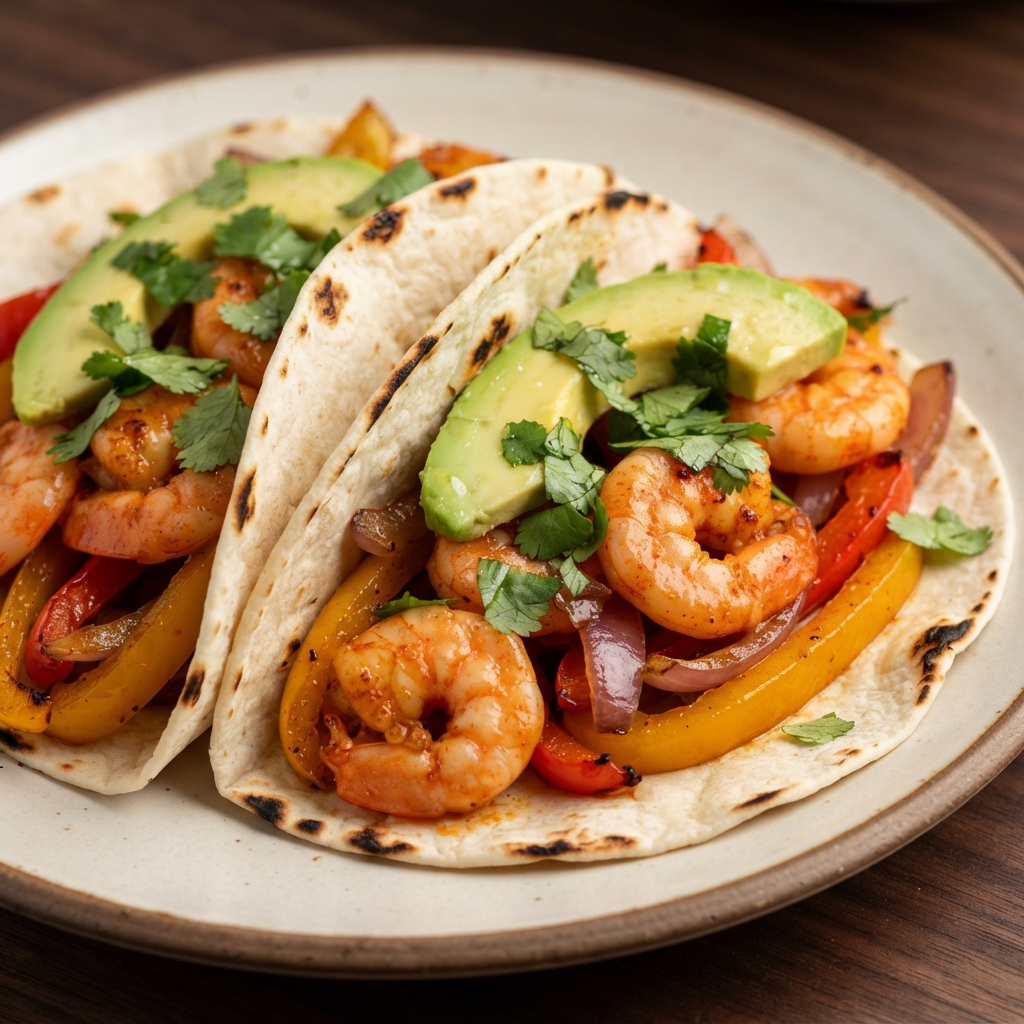 Quick Sheet-Pan Shrimp Fajitas Dinner