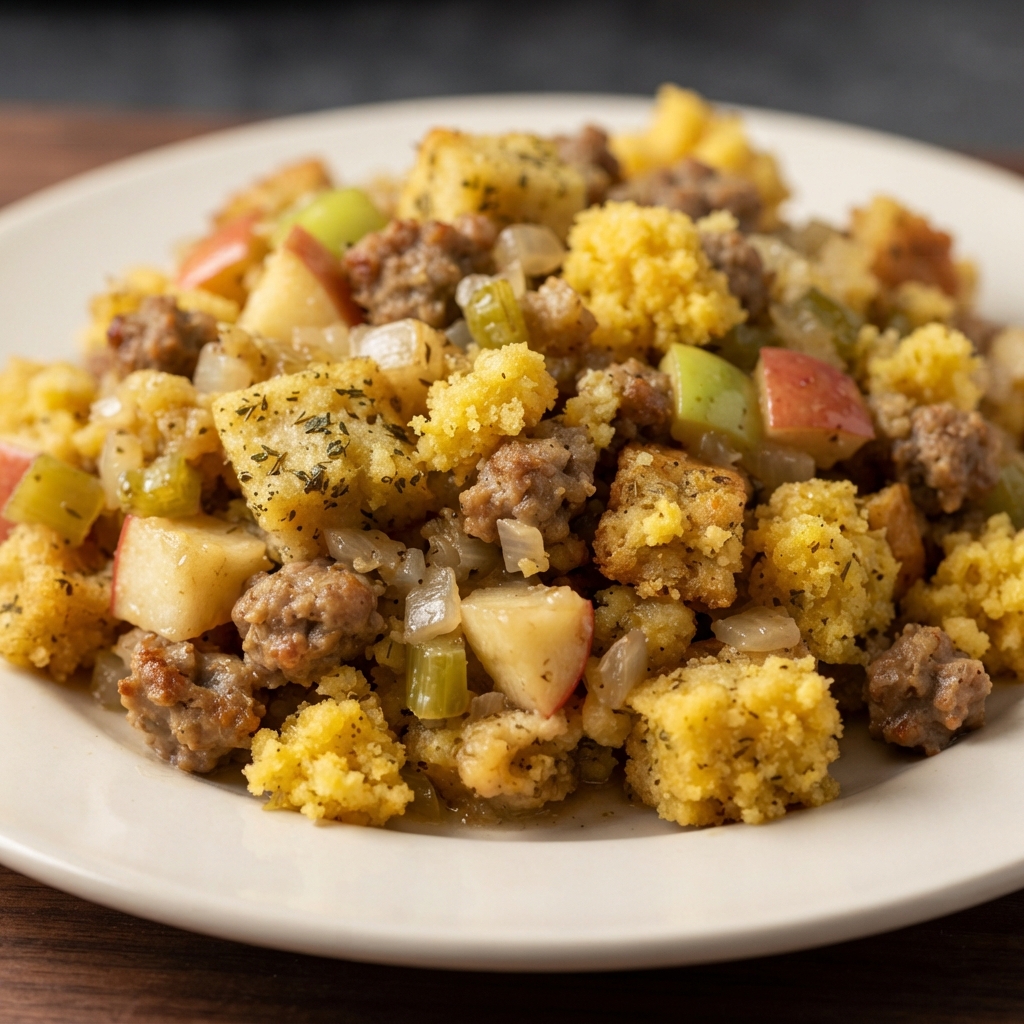 Apple and Sausage Bread Stuffing