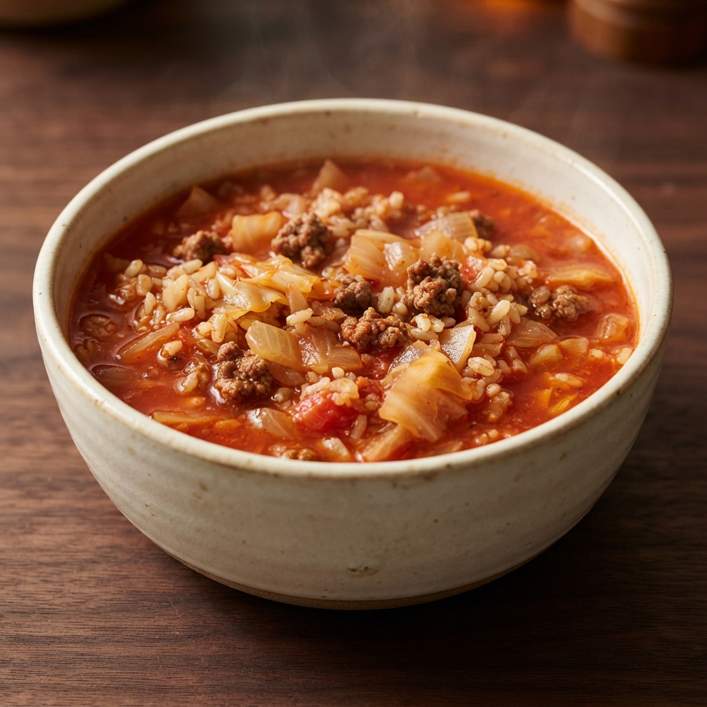 Lazy Golumpki (Stuffed Cabbage) Soup