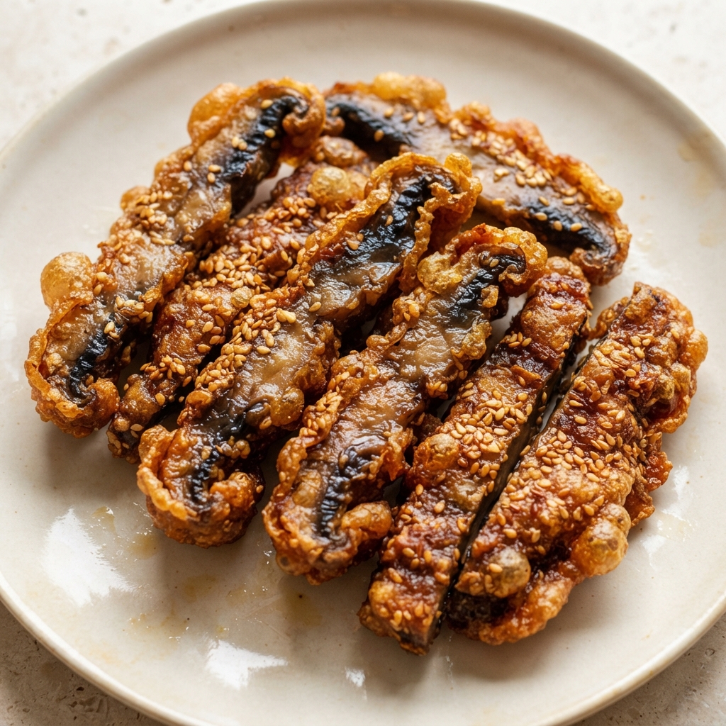 Jim's Crispy Beer-Battered Portobello Strips