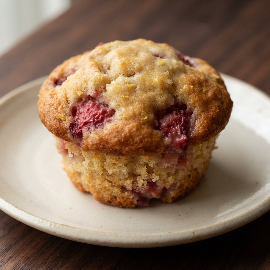 Lemon-Kissed Strawberry Muffins