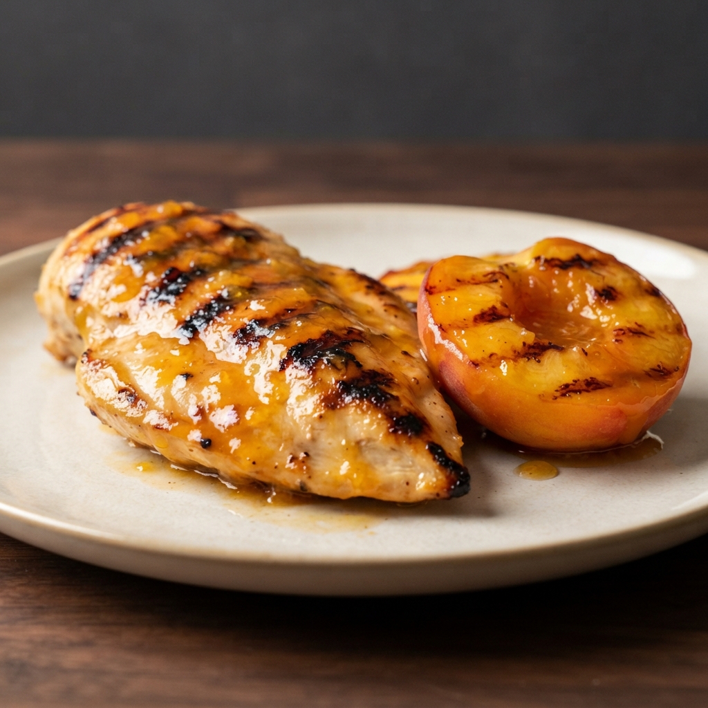 Grilled Chicken with Peach Sauce