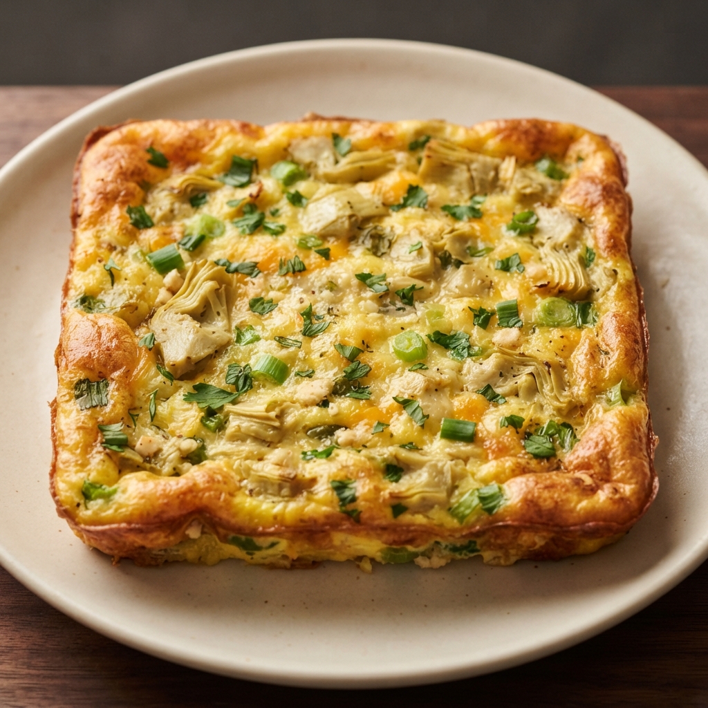 Cheddar and Artichoke Baked Frittata