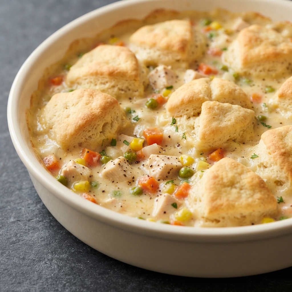 Bubble-Up Chicken Pot Pie Bake