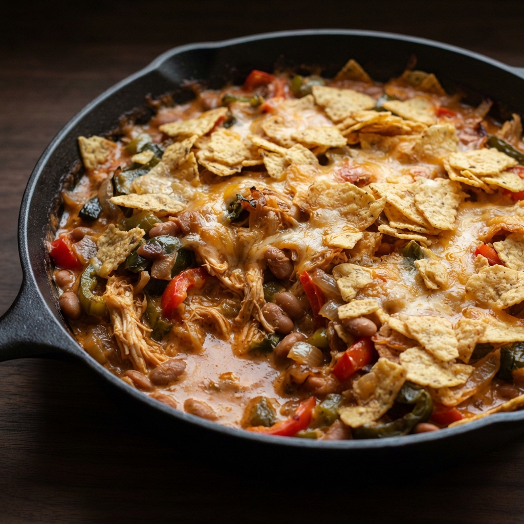 Skillet-Baked Chicken Fajita Casserole