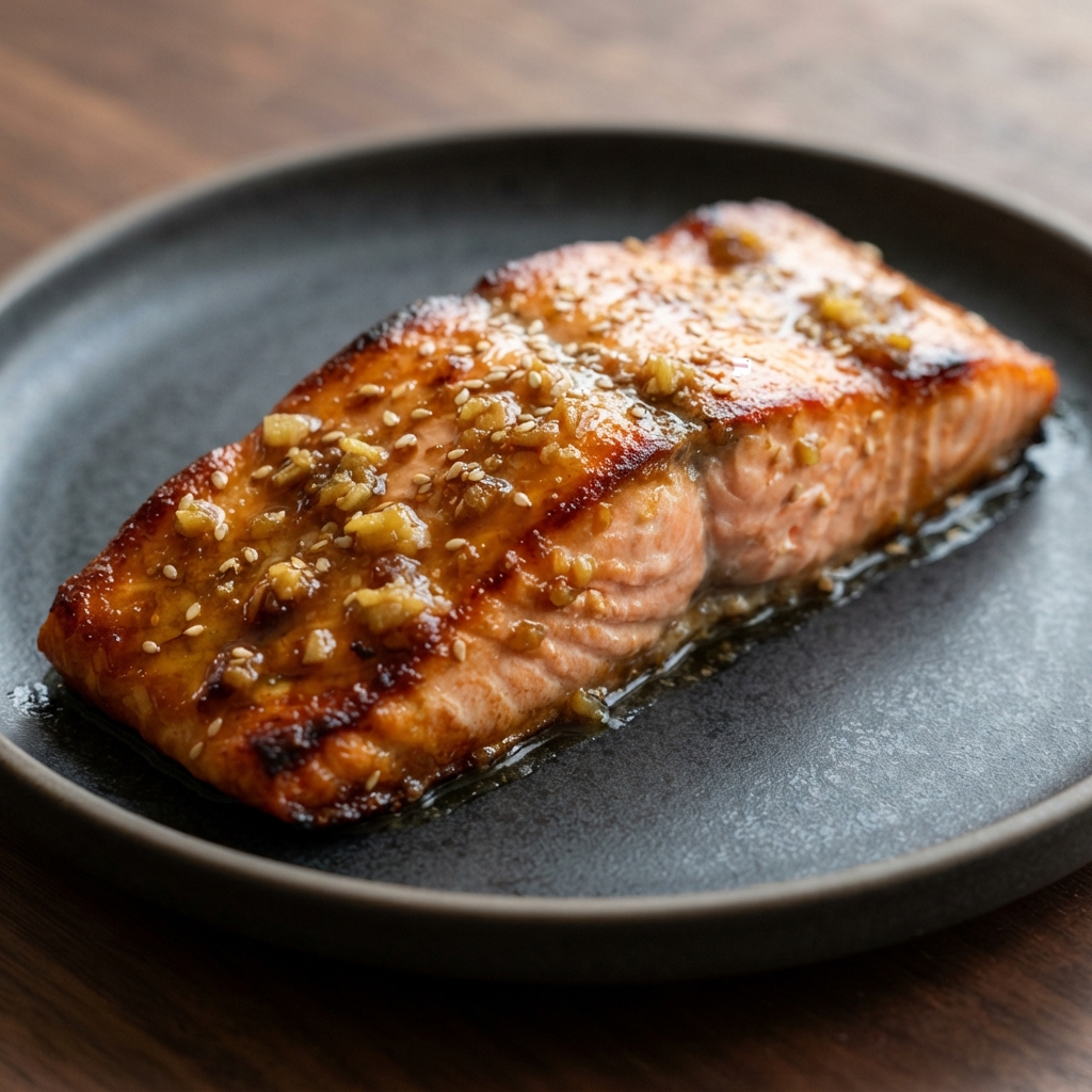 Miso-Glazed Broiled Salmon Fillets