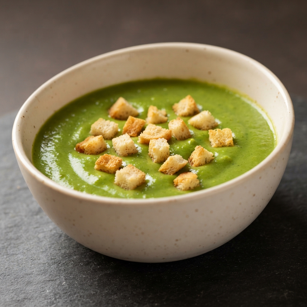 Speedy Sweet Pea and Spinach Soup