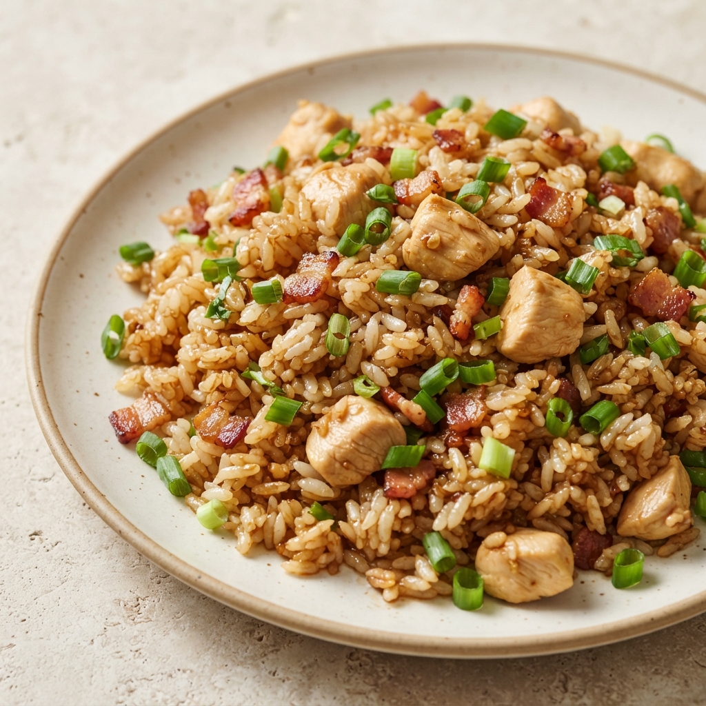 Chicken and Bacon Fried Rice