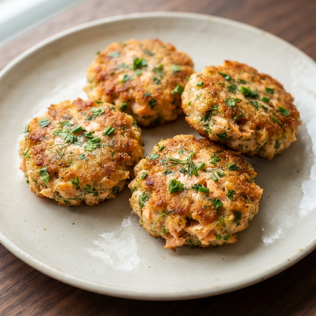 Herbed Air-Fried Salmon Patties