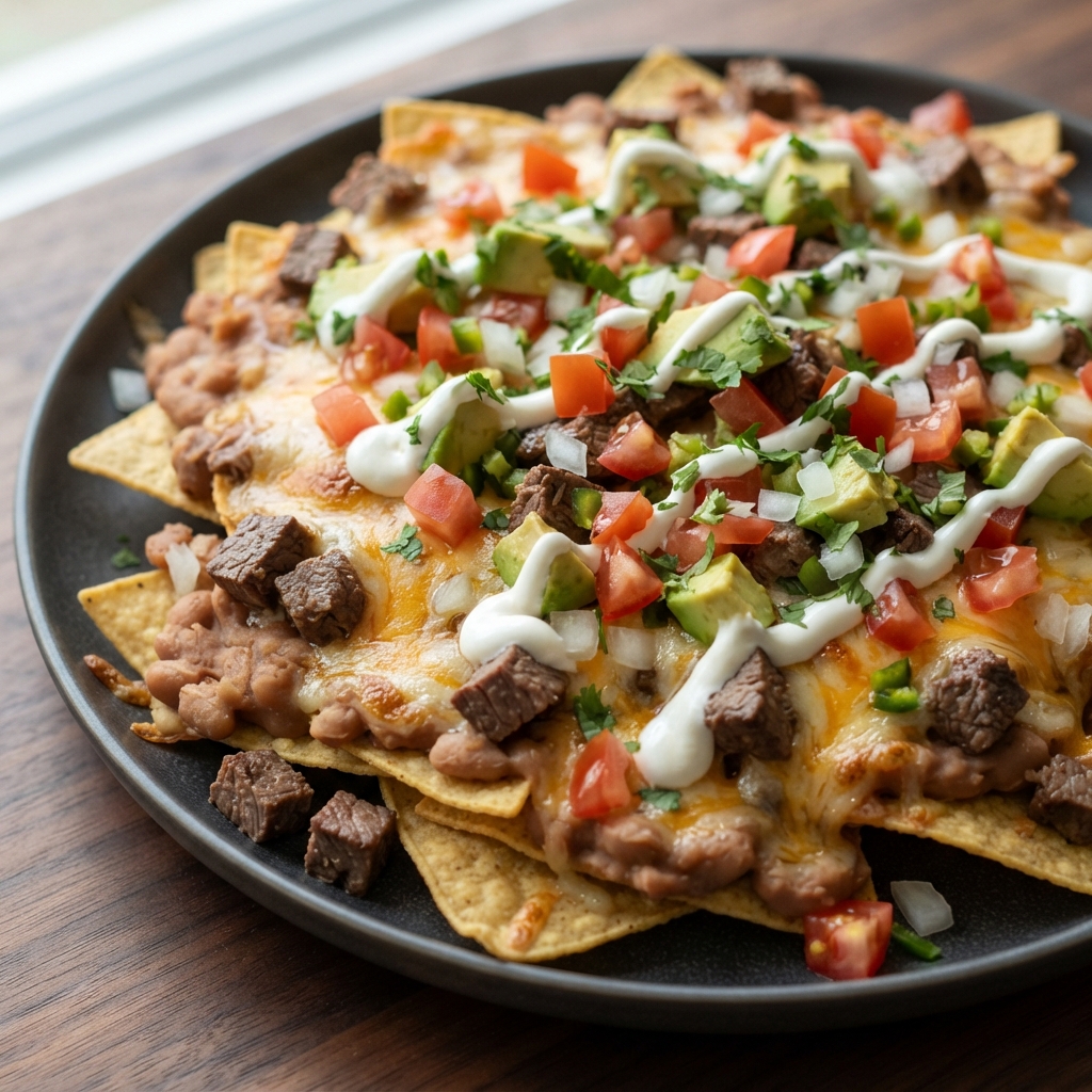 Ultimate Loaded Steak Nachos