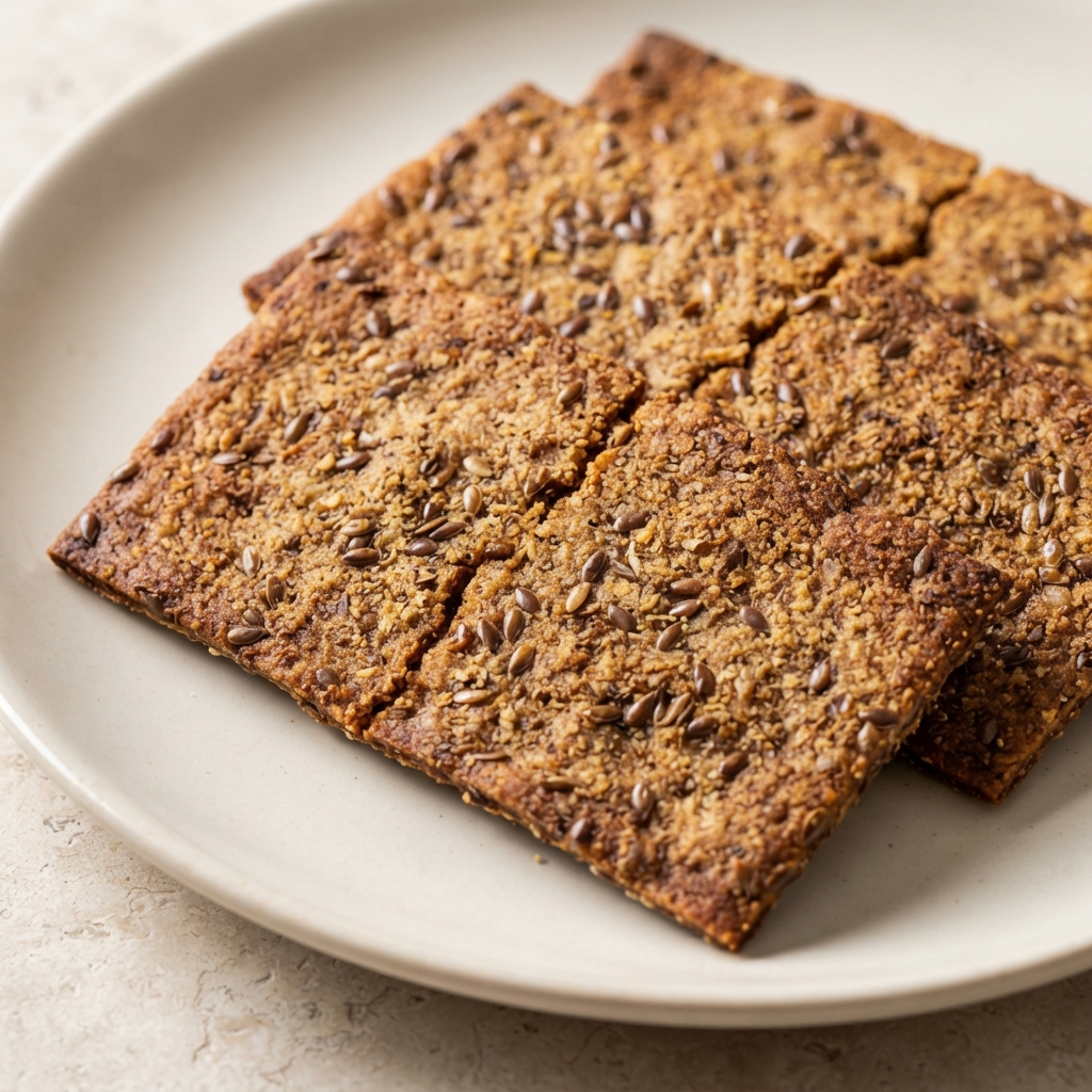Crispy Flaxseed Crackers