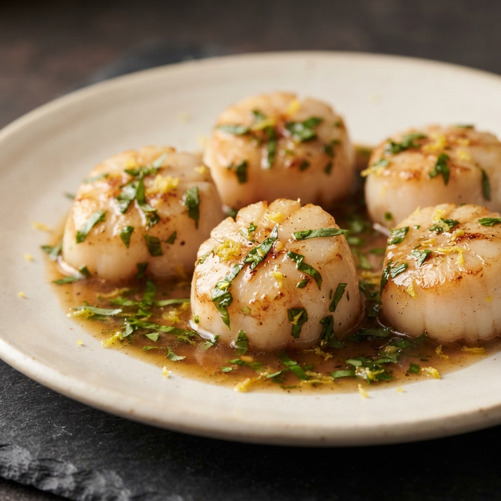 Scallops with Lemon-Tarragon Pan Sauce