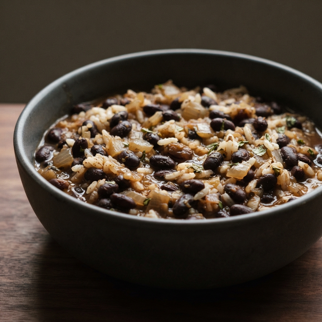 Fast Weeknight Black Beans with Rice