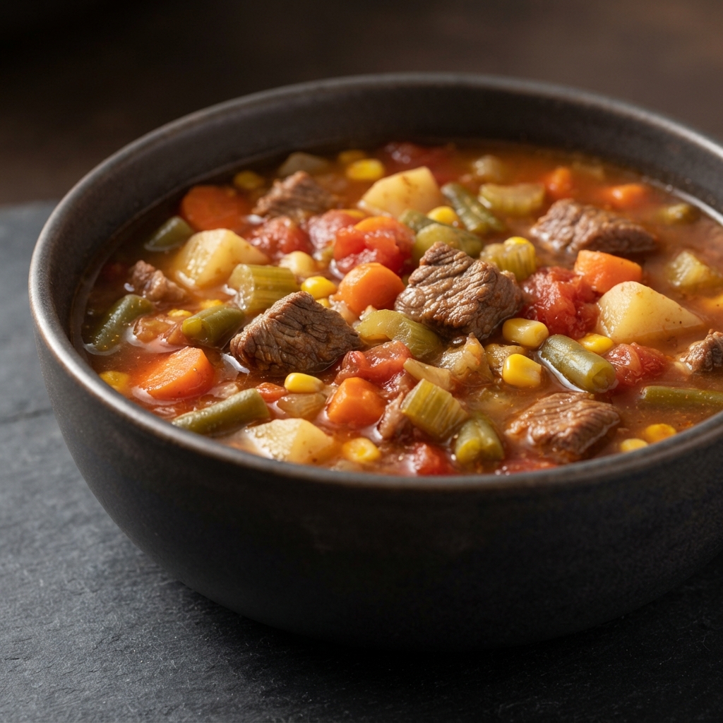Hearty Dutch Oven Beef and Vegetable Soup