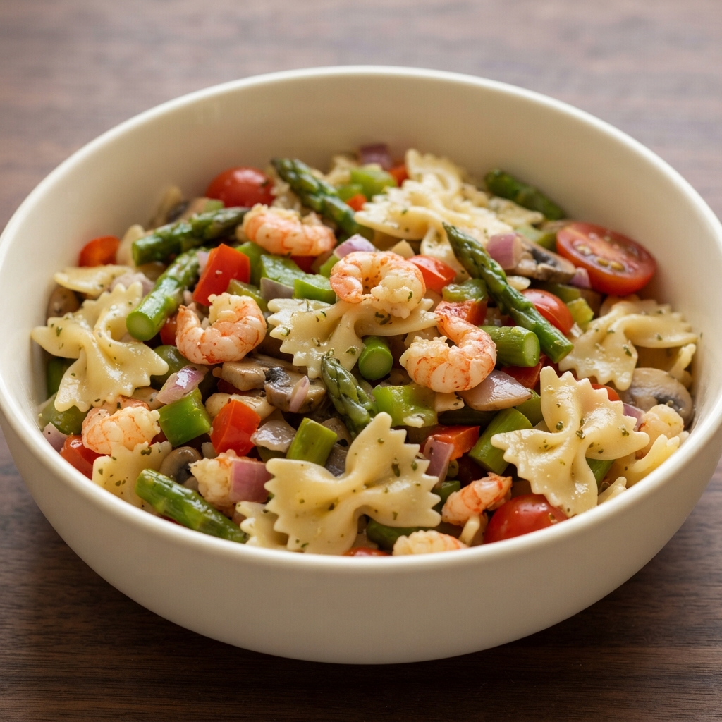 Colorful Crawfish Bowtie Pasta