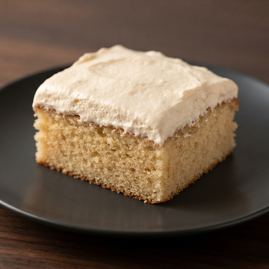 Root Beer Soda Cake with Fluffy Topping