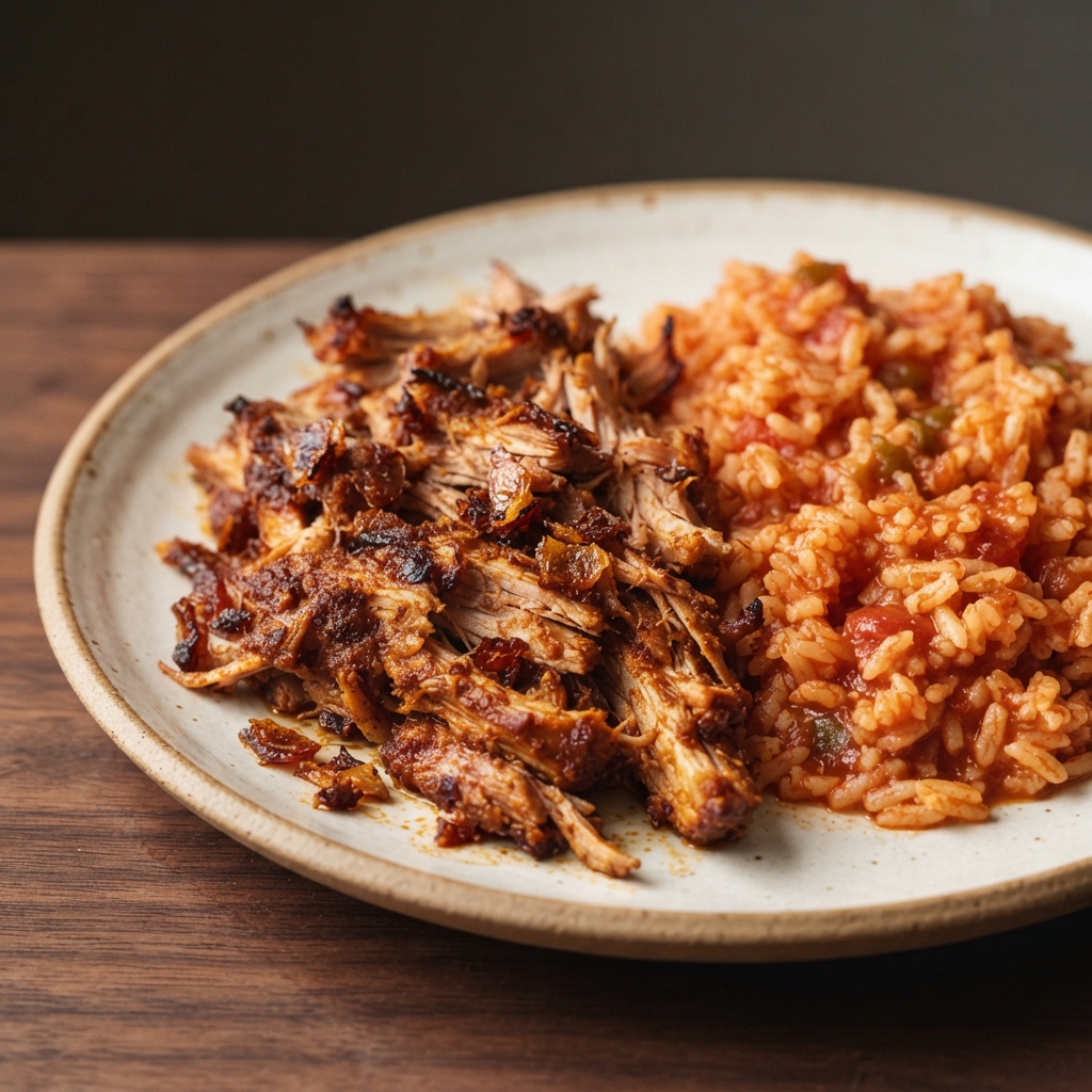 Crispy Sous Vide Carnitas with Spanish-Style Rice