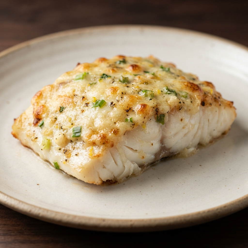 Parmesan-Lemon Broiled Halibut