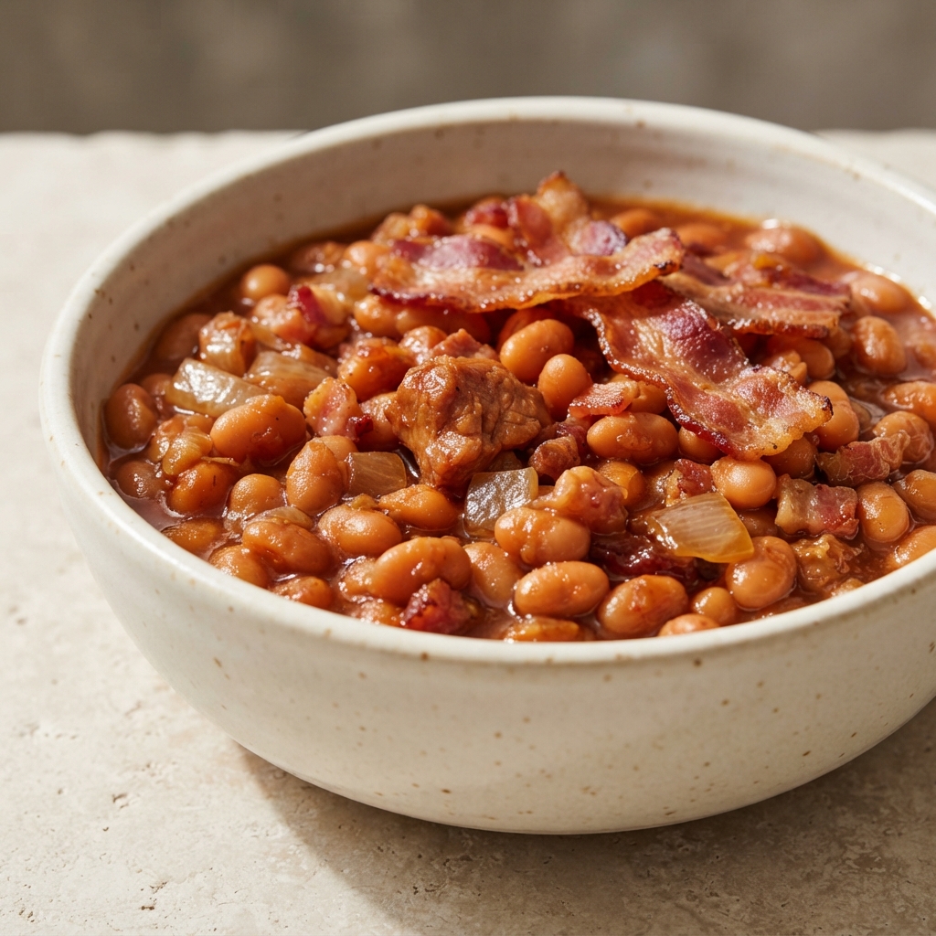 Bourbon-Dr Pepper Baked Beans