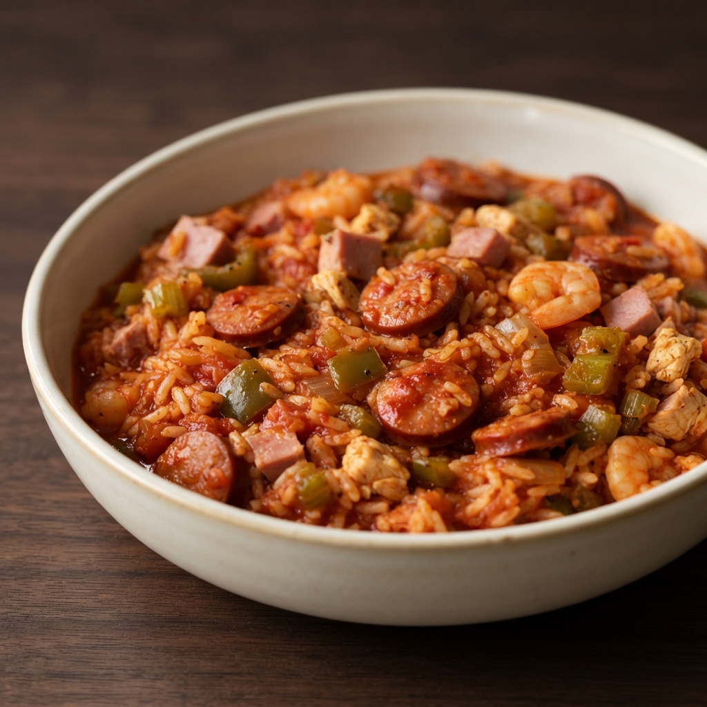 Baked Creole Jambalaya Casserole