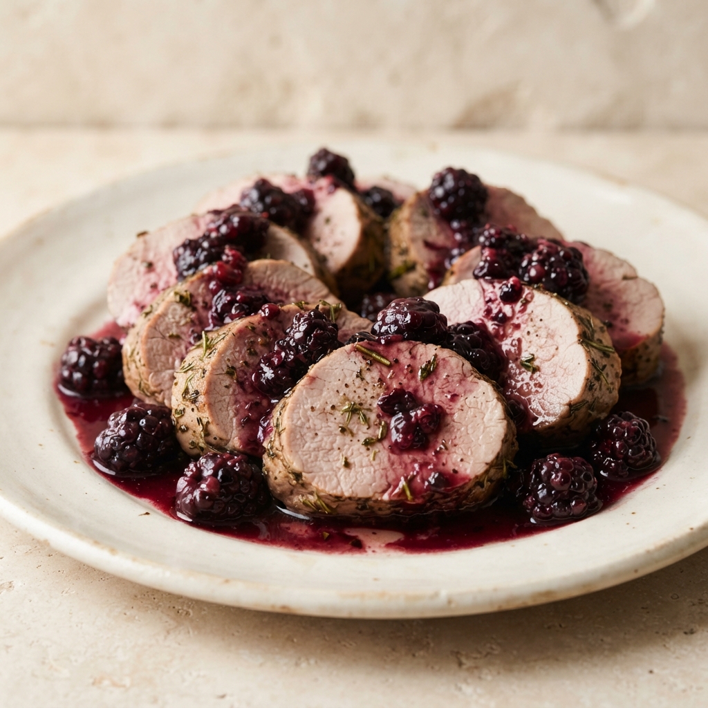 Slow Cooker Blackberry Pork Tenderloin