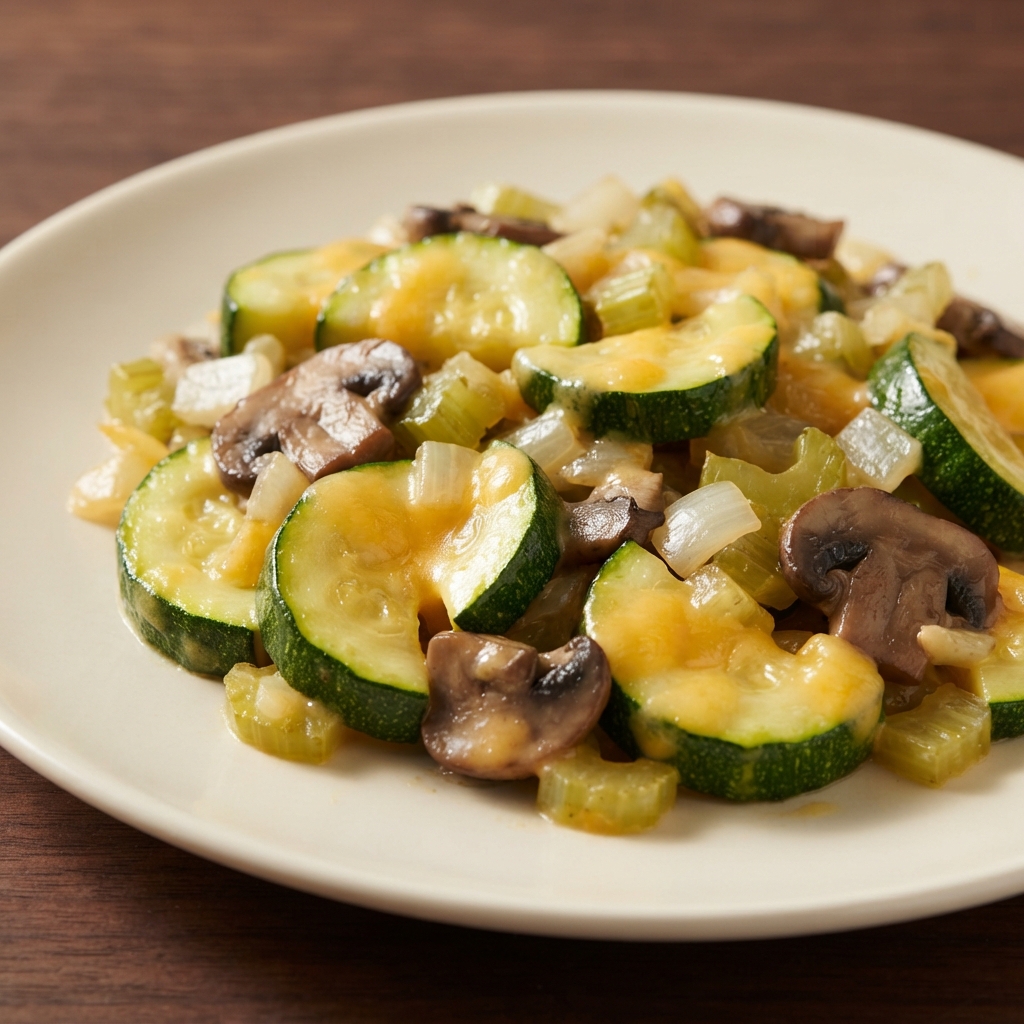 Cheesy Microwave-Steamed Zucchini