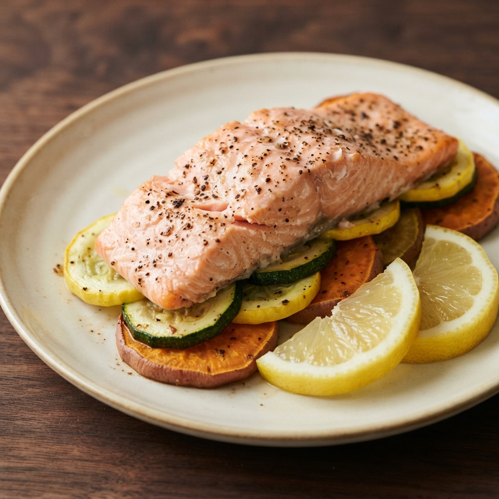 Salmon and Veggie Foil Packet Dinner