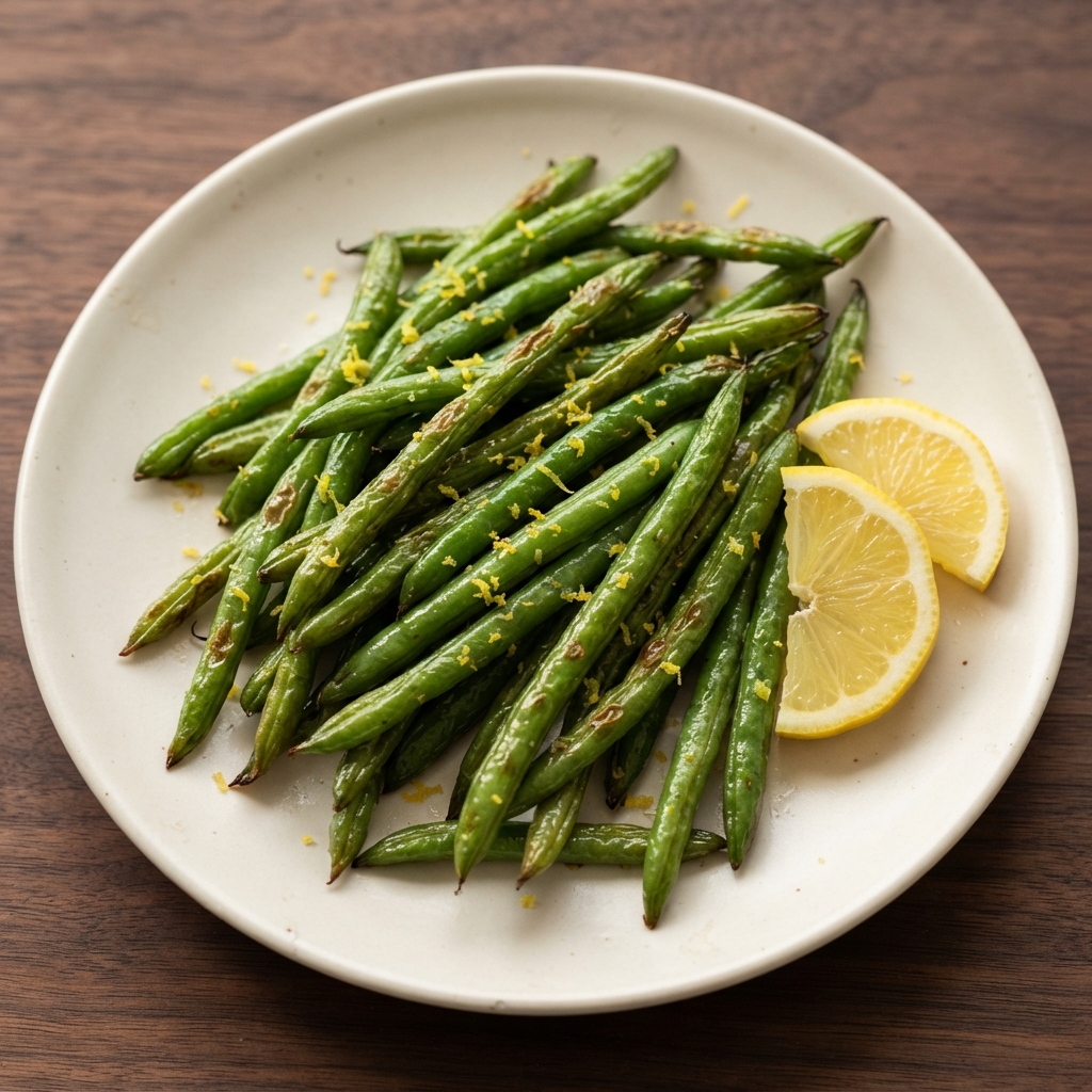 Crisp Lemon Air-Fried Green Beans