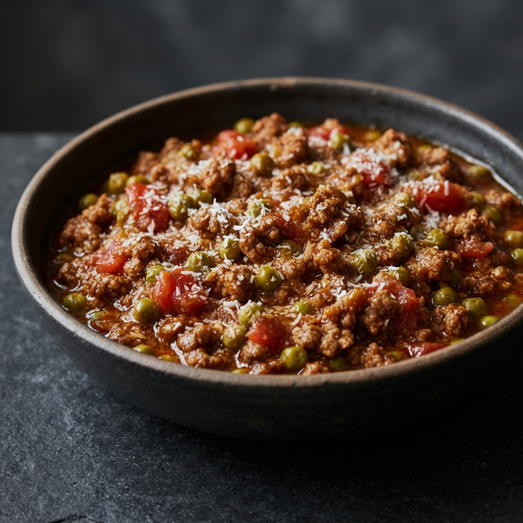 Kima: Spiced Ground Beef with Peas
