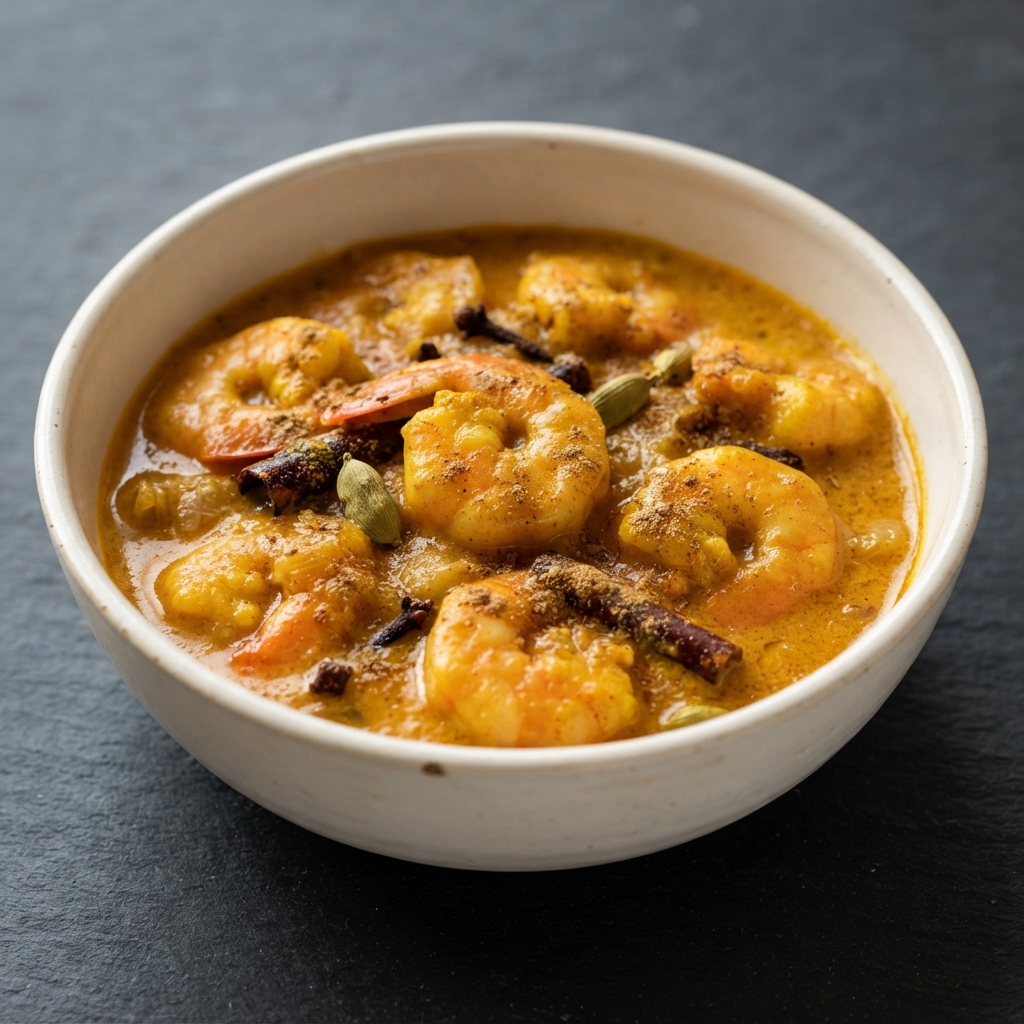 Bengali Prawn Malai Curry with Coconut Milk