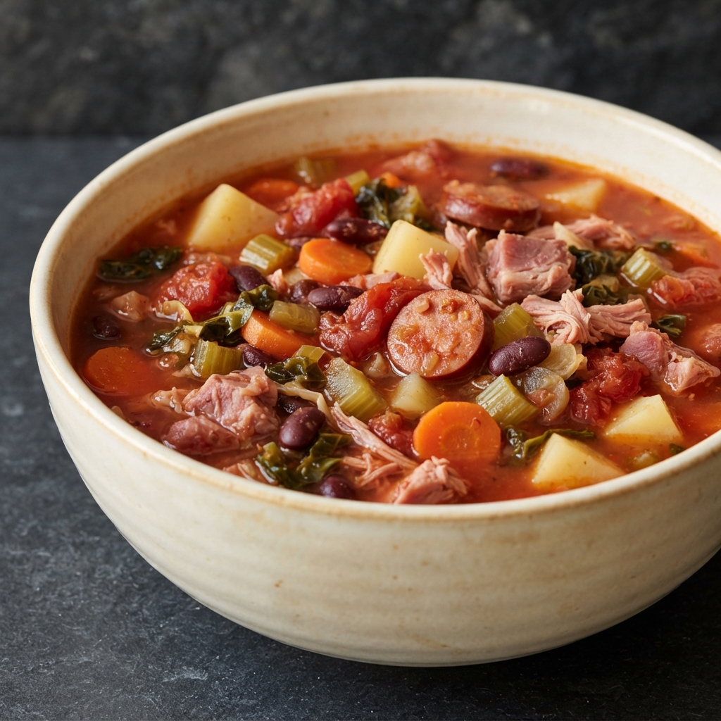 Rustic Portuguese Bean and Cabbage Soup