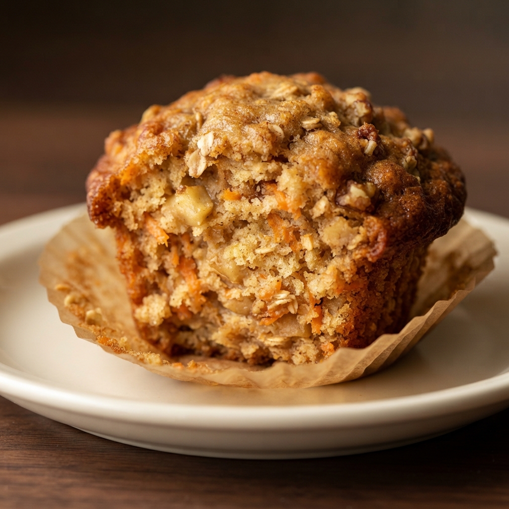 Apple-Carrot Oat Muffins