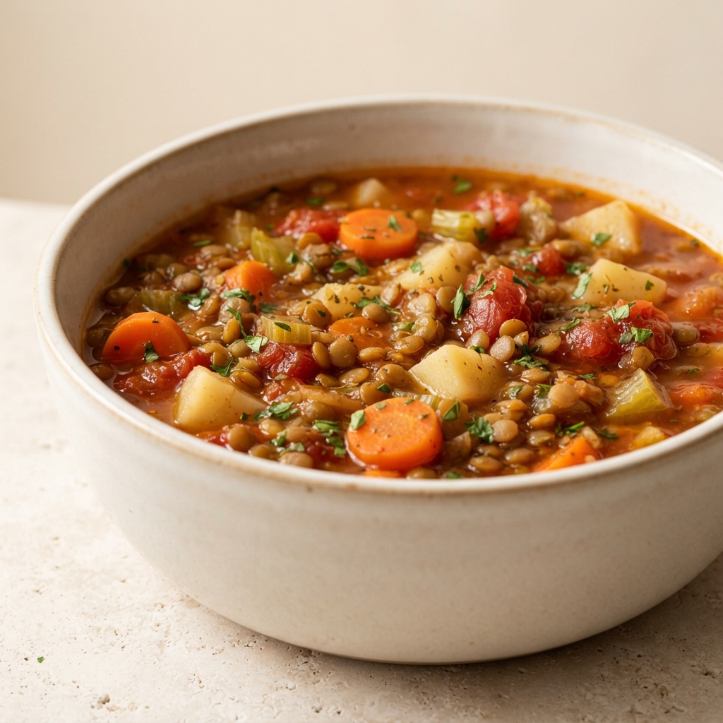 Robust Greek-Style Lentil Soup