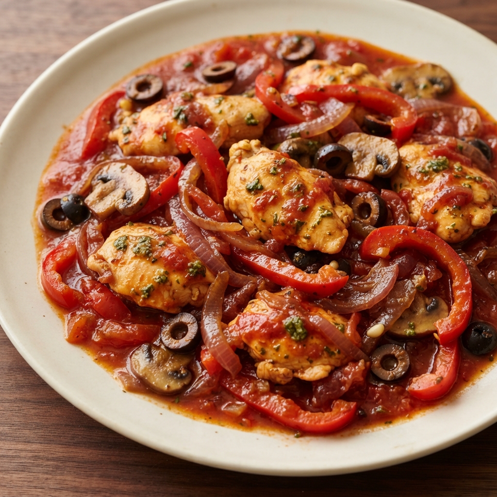 Elise's Crockpot Chicken Cacciatore