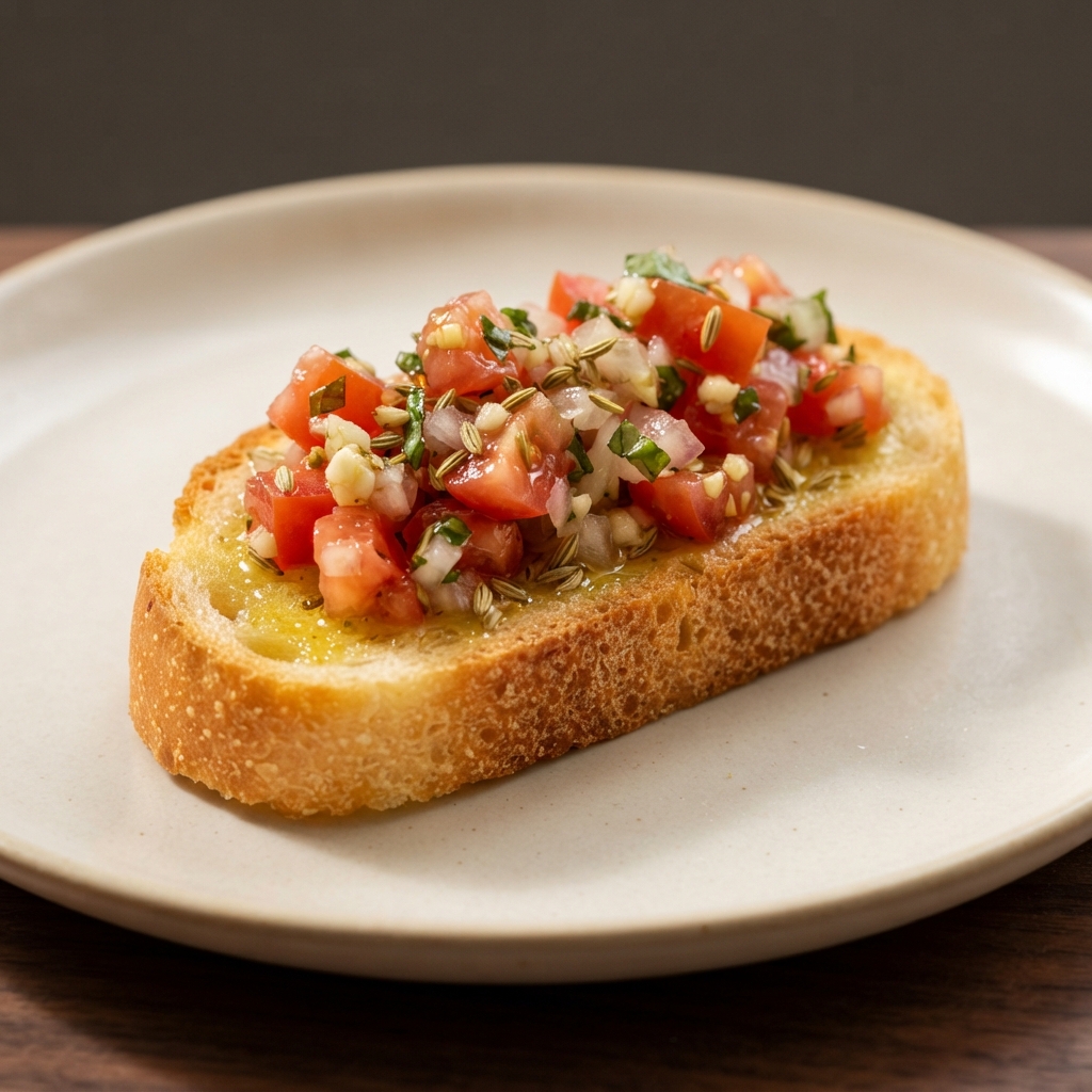 Fennel-Tomato Bruschetta Bites