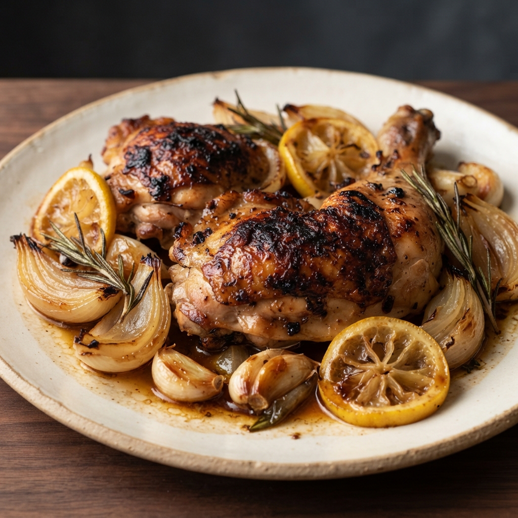 Roasted Chicken with Lemon and Rosemary