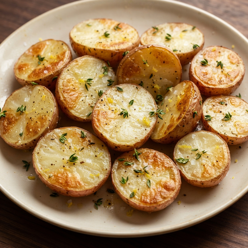 Air-Fried Baby Red Potatoes with Lemon Pepper and Thyme