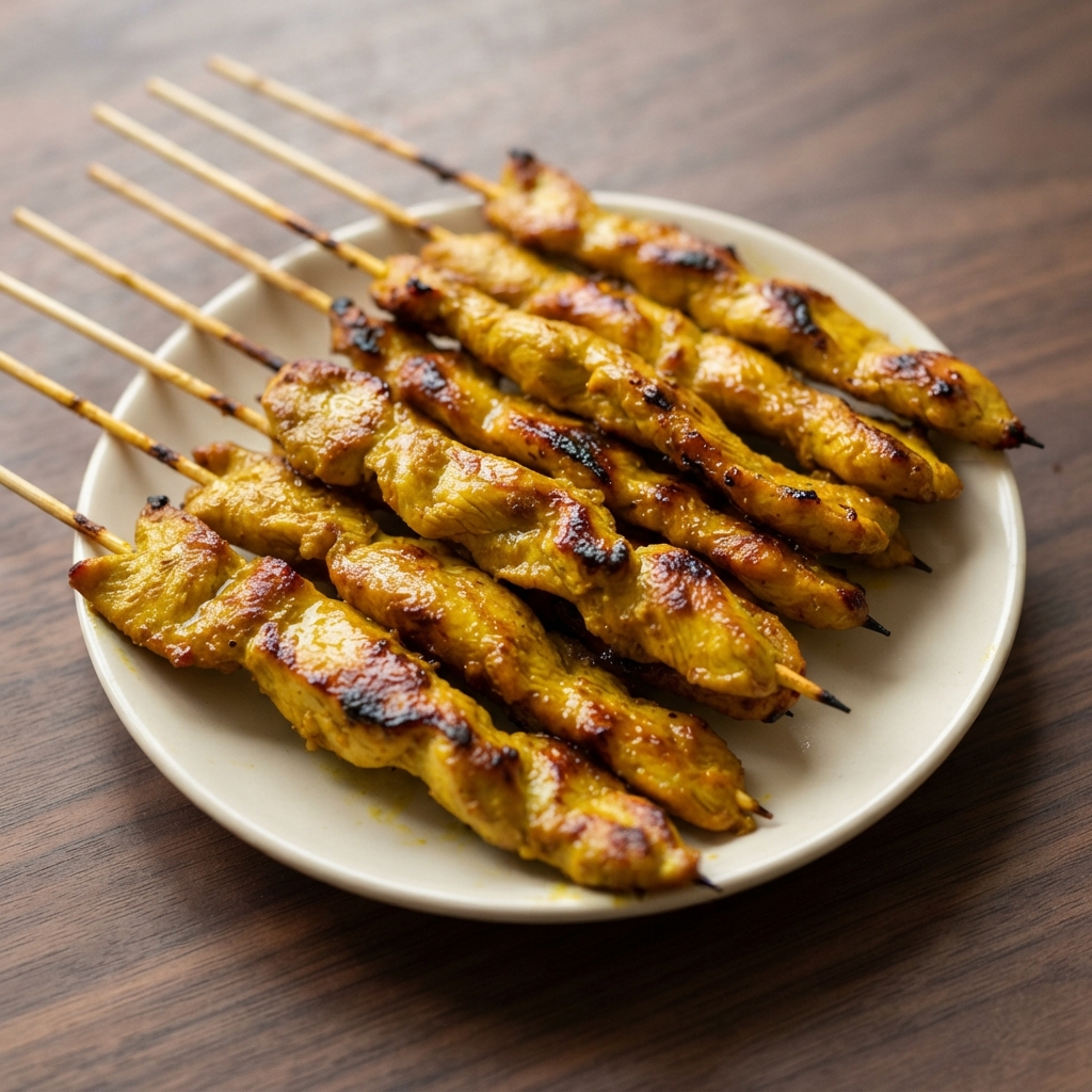 Singapore-Style Chicken Satay Skewers