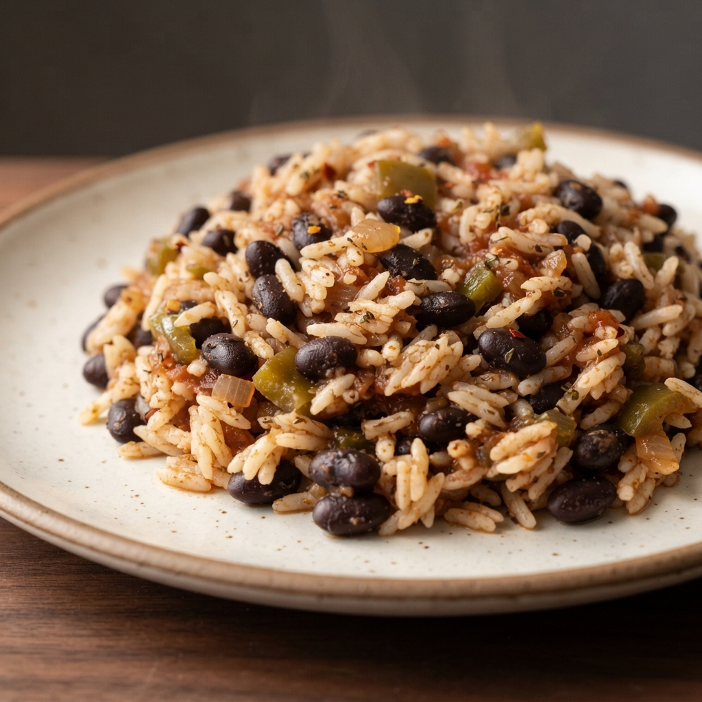 Moros y Cristianos (Cuban Black Beans with Rice)