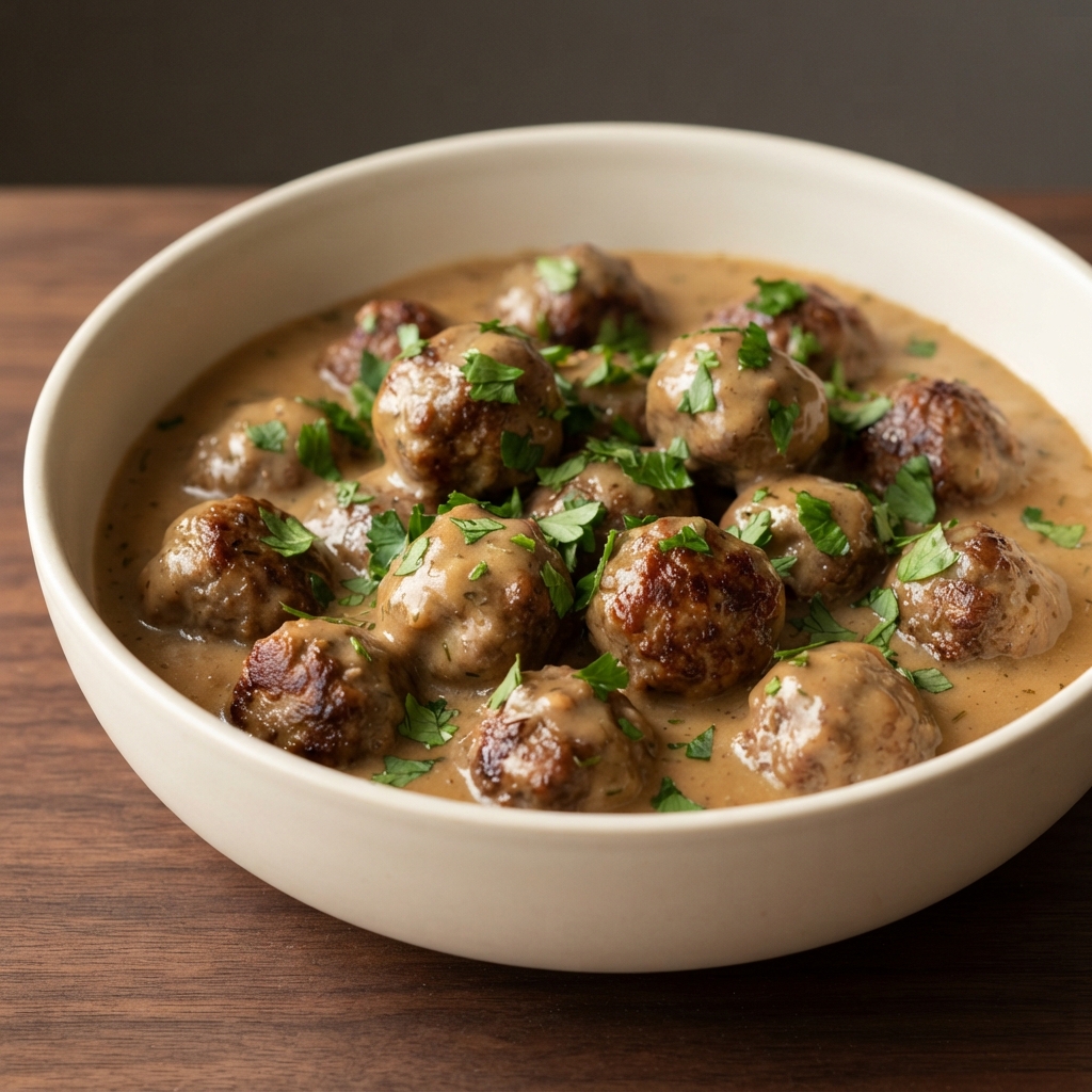 Healthier Swedish Meatballs