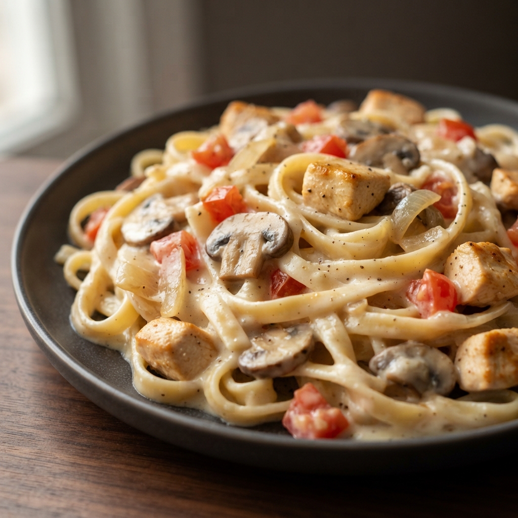 Creamy Chicken Fettuccine in Alfredo-Style Sauce
