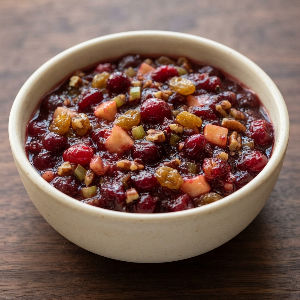 Cranberry-Apple Chutney with Warm Spices