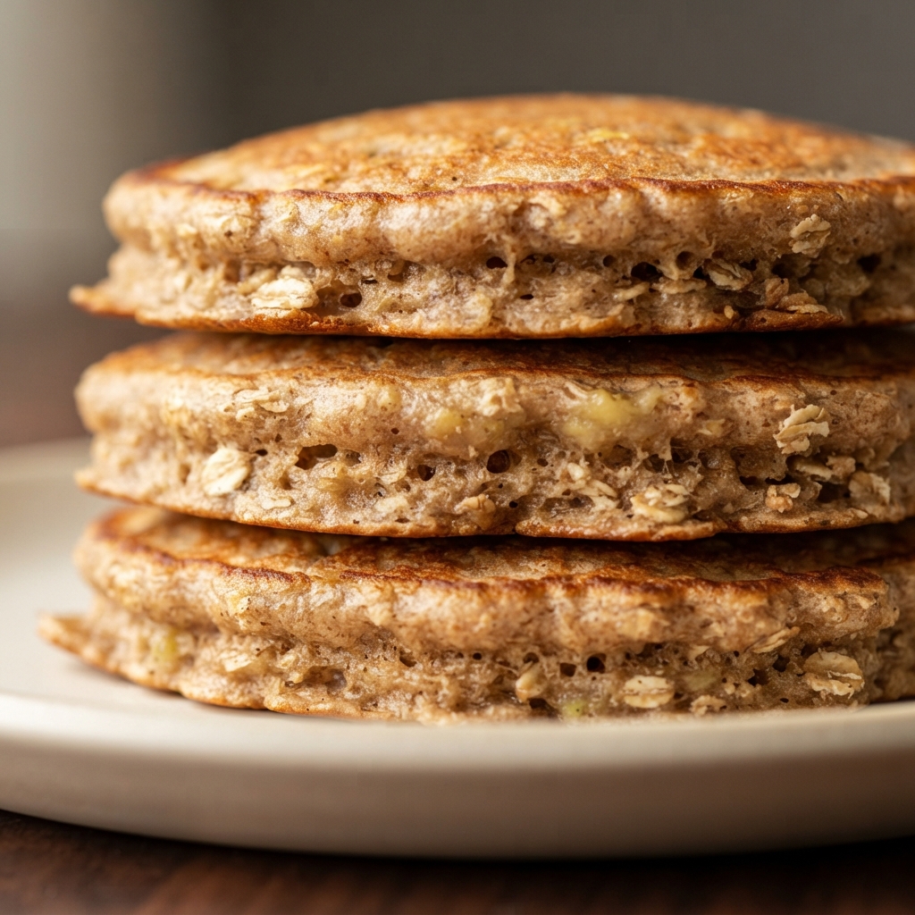 Banana Oat and Whole Wheat Pancakes