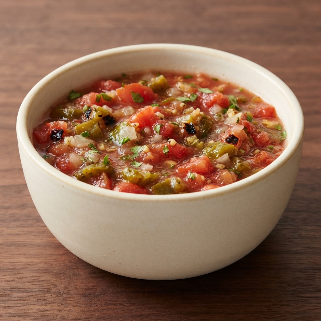 Roasted Hatch Chile Tomato Salsa