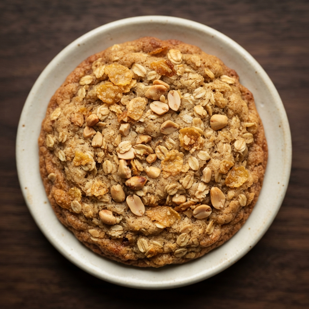 Crunchy Cornflake Peanut Oat Cookies
