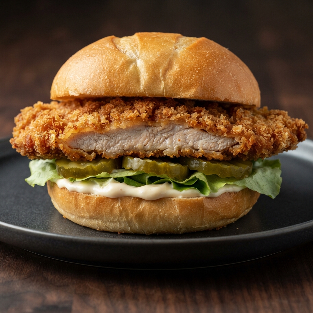 Crispy Pork Tenderloin Sandwiches