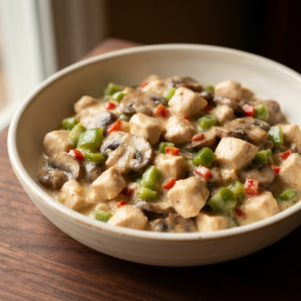 Quick Skillet Chicken à la King