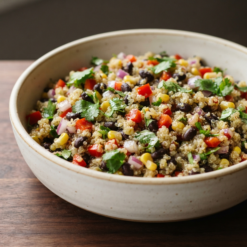 Quinoa Salad with Black Beans and Corn