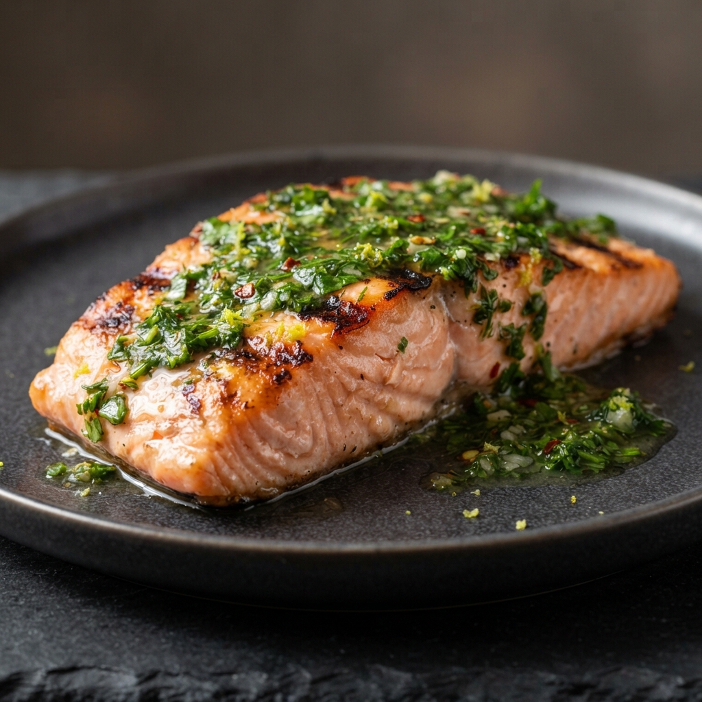 Grilled Salmon with Chimichurri