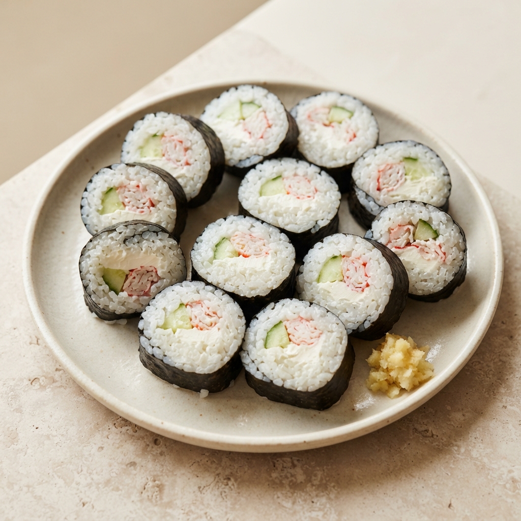 Crab and Cream Cheese Maki Rolls